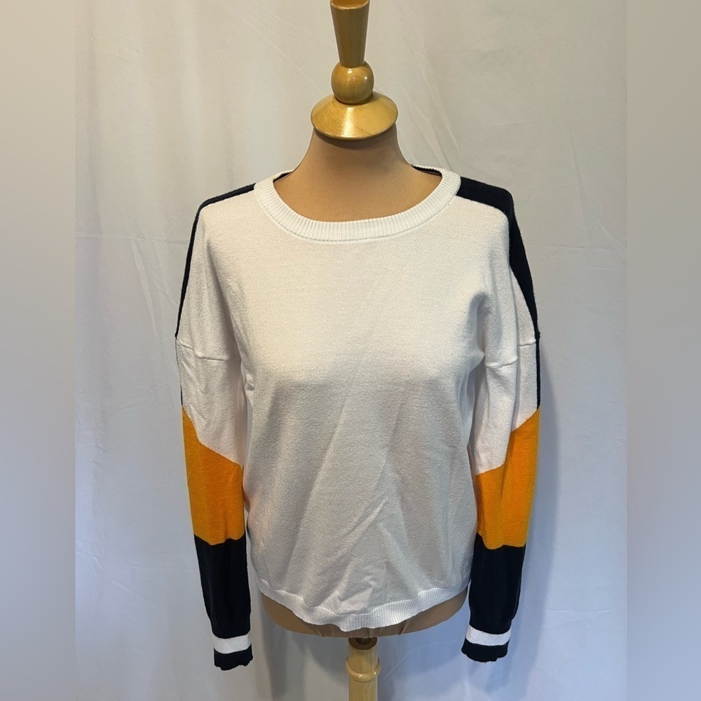 GG Blue White Blue Yellow Nautical Pullover Sweater